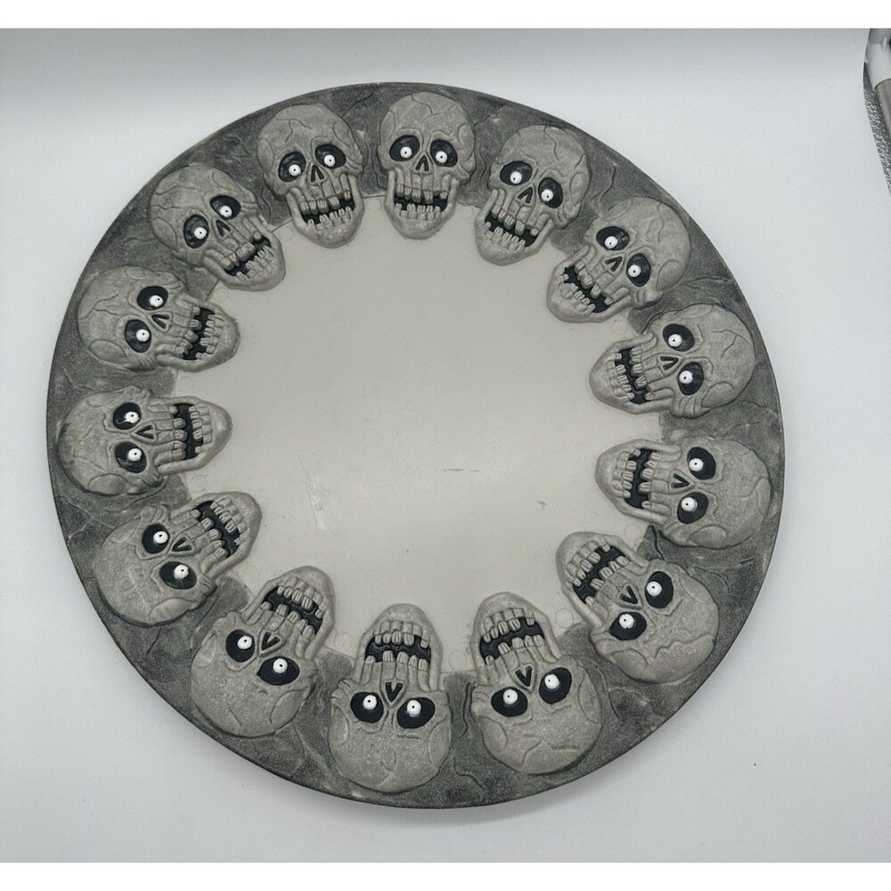 Easter Unlimited Halloween Skeleton Skulls 15.5" Plastic Tray Platter Fun World